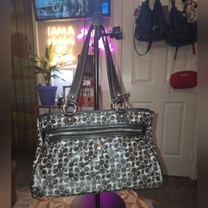 Coach F7179 Chelsea Signature Coated Canvas Bag - EUC